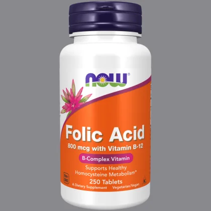Folic Acid 800mcg + B-12 25mcg - Vegetarian 250 Tablets