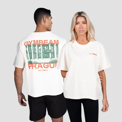 GymBeam Prague T-shirt Cream