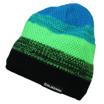 Téli sapka BLIZZARD Cube black neon green blue
