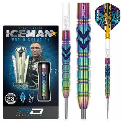 DART SZETT STEEL RED DRAGON GERWYN PRICE IONIC 23g 90% gravírozott