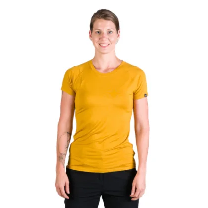 Női rövid ujjú túrázó póló NORTHFINDER DIANE-314-goldenyellow