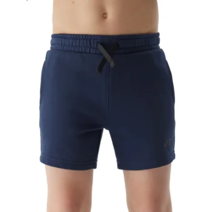 Fiú melegítőnadrág rövidnadrág 4F JUNIOR SHORTS CAS-JWSS24TSHOM272-31S-NAVY