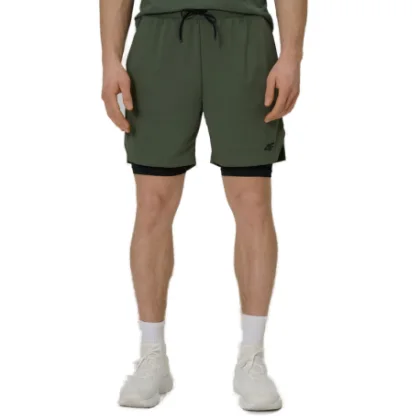 Férfi edzőnadrágok 4F SHORTS FNK M1259-43S-KHAKI