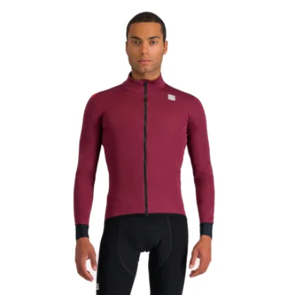 Férfi kerékpáros dzseki SPORTFUL Fiandre light no rain jacket, red wine