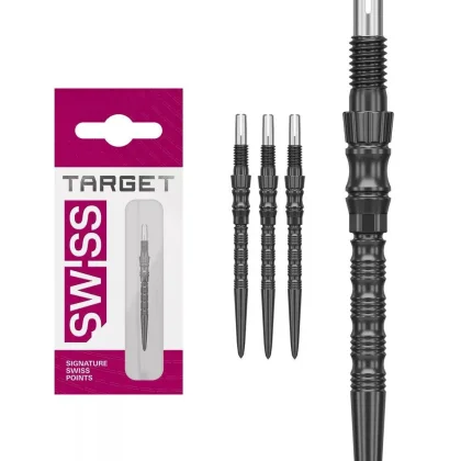 Darts fémhegy TARGET Swiss Point TRB, fekete 30mm