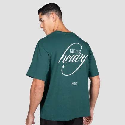 GymBeam Lifting Heavy T-shirt Forest