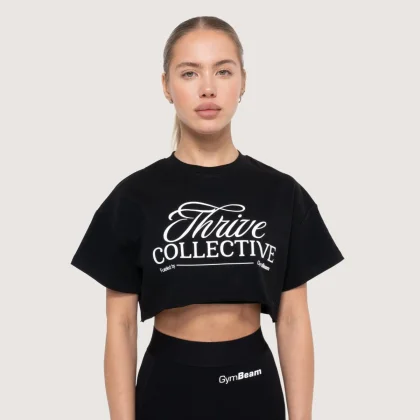 GymBeam Women‘s Thrive Cropped T-shirt Black