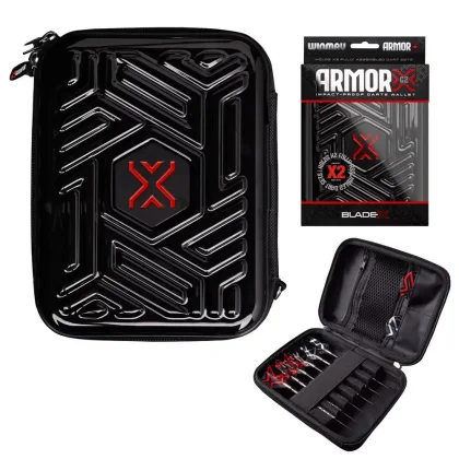 Darts tok Winmau Blade X Armor G2 - fekete, két szett tárolására alkalmas