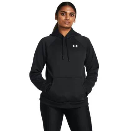 Női melegített kapucnis pulóver UNDER ARMOUR UA Armour Fleece Hoodie-BLK