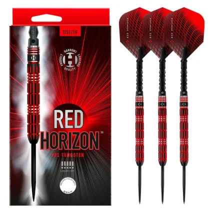 DART SZETT STEEL HARROWS RED HORIZON 23G, 90% WOLFRAM gravírozott