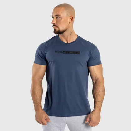 Férfi fitness póló Iron Aesthetics Gym, kék