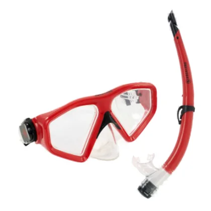 Búvár sznorkel szett AQUALUNG SATURN COMBO TRANSPARENT RED