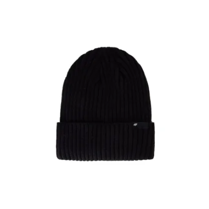 Férfi téli sapka 4F CAP WAW25ACAPM673-20S DEEP BLACK
