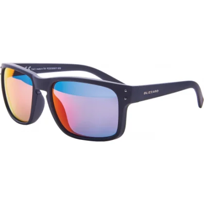 Napszemüvegek BLIZZARD Sun glasses PCSC606011, rubber black + gun decor points, 65-17-135
