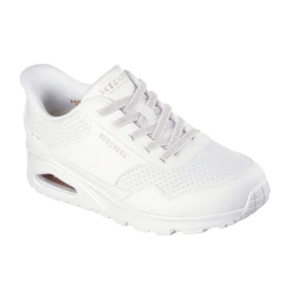 Női szabadidőcipők SKECHERS Uno Banksia Luxe Slip-Ins W white