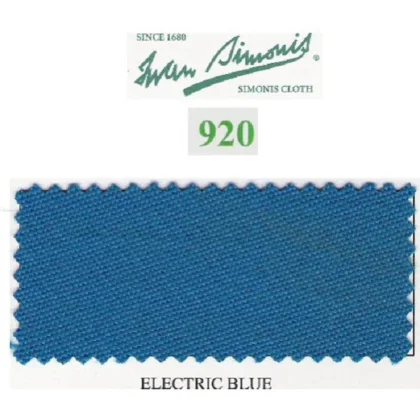 Posztó Simonis 920, electric blue 195 cm