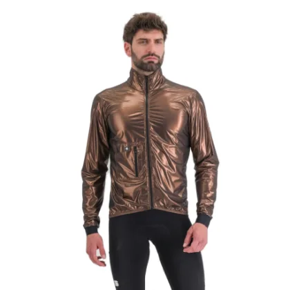 Férfi kerékpáros dzseki SPORTFUL Giara packable jacket, metal bronze