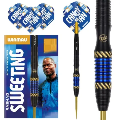 Darts szett steel Winmau Rashad Sweeting 24g, 90%