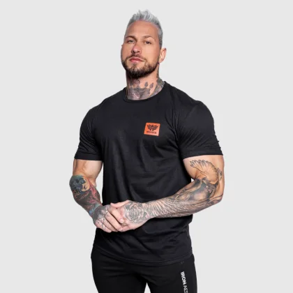 Férfi sportpóló Iron Aesthetics Quick, fekete