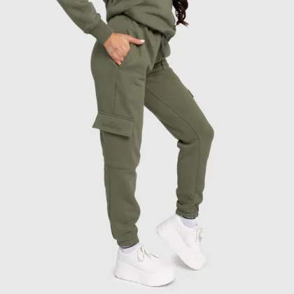 Női melegítőnadrág Iron Aesthetics Cargo, zöld