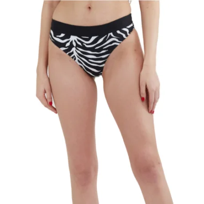 Női fürdőruha alsó FUNDANGO Sahara Mid Waist Full Bottoms-903-black injun