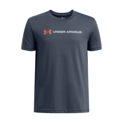 Fiú póló rövid ujjú UNDER ARMOUR UA B LOGO WORDMARK SS-GRY