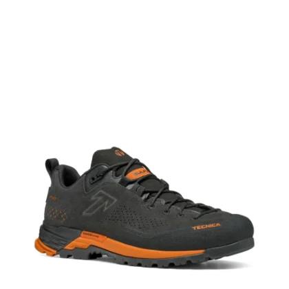 Férfi alacsony túrázó teljes bőr cipő TECNICA Sulfur GTX Ms, anthracite ultra orange