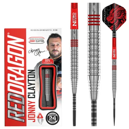 DART SZETT STEEL RED DRAGON JONNY CLAYTON ORIGINAL 2.0, 24g 90%