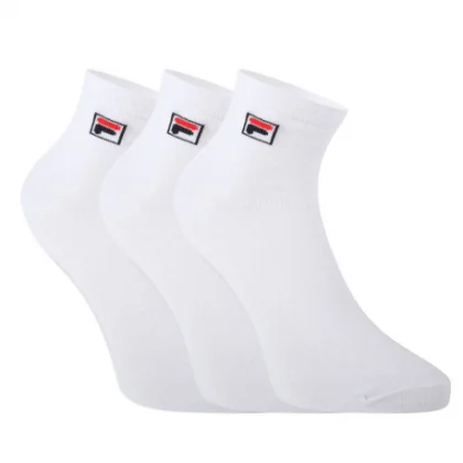 Zoknik FILA F9303 SOCKS QUARTER PLAIN 3 PACK-300 WHITE