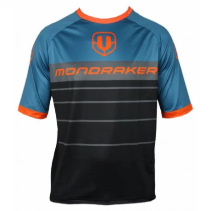 Férfi rövidujjú kerékpáros mez MONDRAKER Enduro Trail Jersey short, black petroleum orange