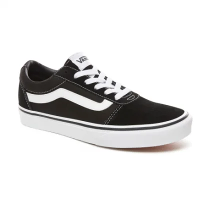 Női szabadidőcipők VANS WM Ward-(SUEDE CANVAS)BLACK WHITE