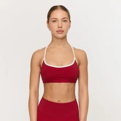 GymBeam Varsity Sports Bra Red