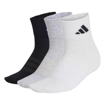 Zoknik ADIDAS 3PACK-T ESS ANK 3P MGREYH WHITE BLACK