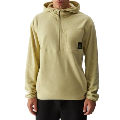 Férfi polár pulóver cipzárral 4F FLEECE-WAW24TFLEM252-44S-OLIVE