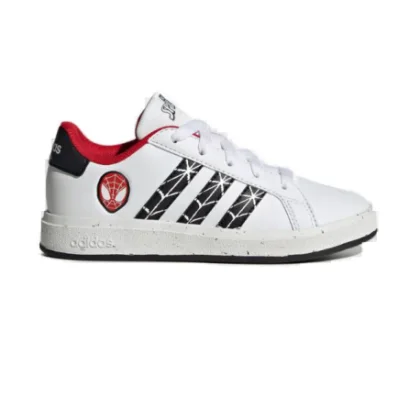 Fiú szabadidőcipők ADIDAS Grand Court X Marvel Spider-man white core black scarlet