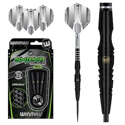 Dart szett steel Winmau Sniper Black 22g, 90%