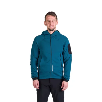 Férfi túrázó pulóver cipzárral NORTHFINDER GIOELE-630inkblueblack