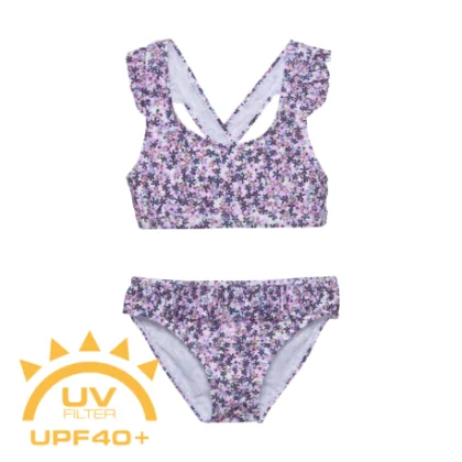 Lány fürdőruhák COLOR KIDS Bikini W. Short Skirt, lavender mist