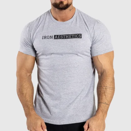 Férfi sportpóló Iron Aesthetics Shadow, szürke