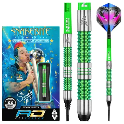 DART SZETT RED DRAGON SOFT PETER WRIGHT SNAKEBITE MAMBA, 90% 22g