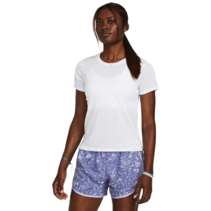 Női rövid ujjú edzőpóló UNDER ARMOUR UA Launch Shortsleeve-WHT