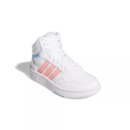 Lány szabadidőcipő ADIDAS Hoops Mid 3.0 K cloud white acid red sky rush