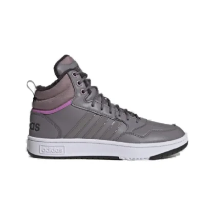Női bokacsizmák télen ADIDAS Hoops 3.0 Mid WTR tracy grey tracy grey wonder red