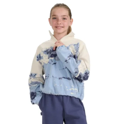 Lány síelés Polár pulóver 4F JUNIOR FLEECE F343-4FJWAW25TFLEF343-90A-MULTICOLOUR ALLOVER