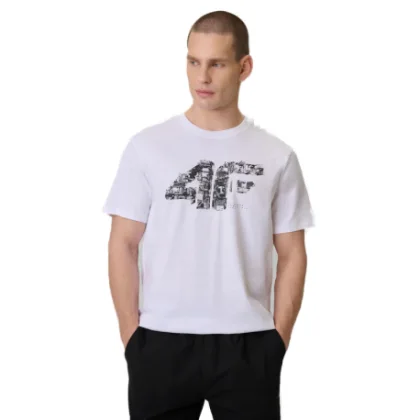 Férfi rövid ujjú póló 4F TSHIRT M2659-10S-WHITE