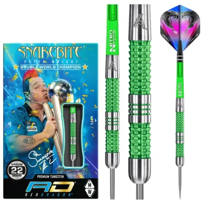 Dart szett Red Dragon steel Peter Wright Snakebite Mamba 24g, 90% gravírozott