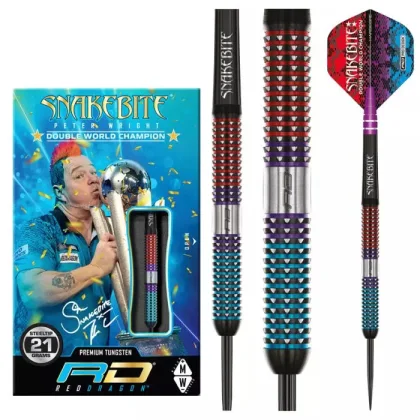 DART SZETT STEEL RED DRAGON PETER WRIGHT SPIRIT, 23g 90% gravírozott