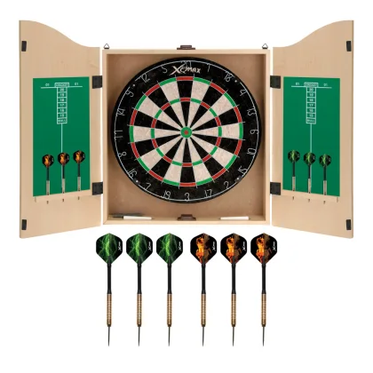 XQMAX komplett dart csomag home darts centre (bükk színű kabinet) utolsó darab