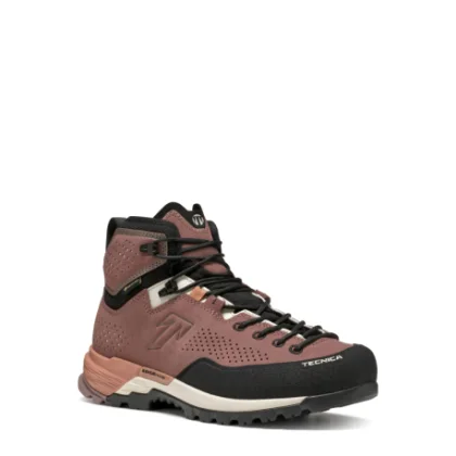 Női bokacsizma túrázáshoz teljes bőrből TECNICA Sulfur MID GTX Ws, dark pink ivory