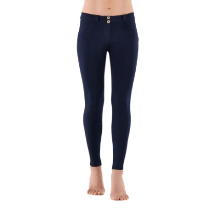 Női jeggings nadrág FREDDY WR.UP® skinny push up organic cotton trousers with regular waist-Blue